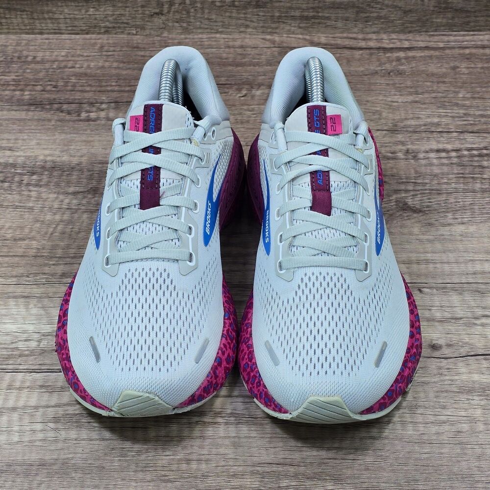 Brooks Adrenaline GTS 22 Women's Sz 10.5 B Light Gray Pink Shoes READ DESCRIPTIO - Picture 2 of 11
